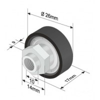 Ролка за брезентова щора 26x9 mm