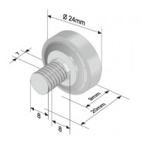Ролка за брезентова щора 24x7 mm