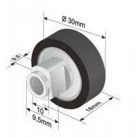Ролка за брезентова щора 30x9.5 mm