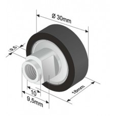 Ролка за брезентова щора 30x9.5 mm Ролка за брезентова щора 30x9.5 mm