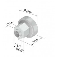 Ролка за брезентова щора 24x7 mm