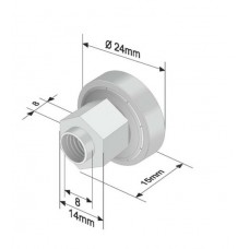 Ролка за брезентова щора 24x7 mm