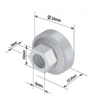 Ролка за брезентова щора 24x7 mm