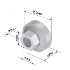Ролка за брезентова щора 24x7 mm