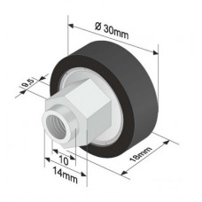 Ролка за брезентова щора 30x9.5 mm