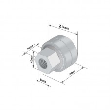 Ролка за брезентова щора 24x14 mm