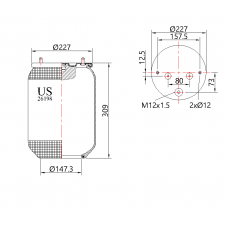 Въздушна възглавница US 26198P Въздушна възглавница US 26198P